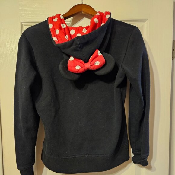 Minnie mouse black hoodie, medium.  Used.  Disney product. - Picture 2 of 3